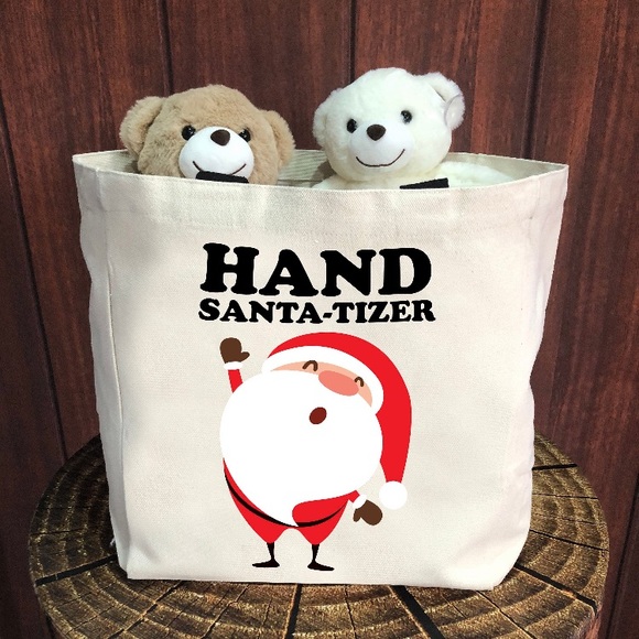 Personalized Santa Tote Bags - Picture 2 of 10